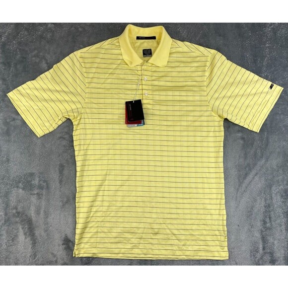 NEW Nike Dri Fit Men’s Small Tiger Woods Collection Golf Polo Shirt Yellow - Picture 1 of 11